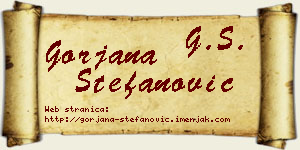 Gorjana Stefanović vizit kartica